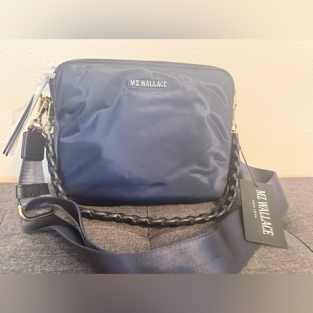 NWT Navy Blue MZ Wallace Bowery Crossbody